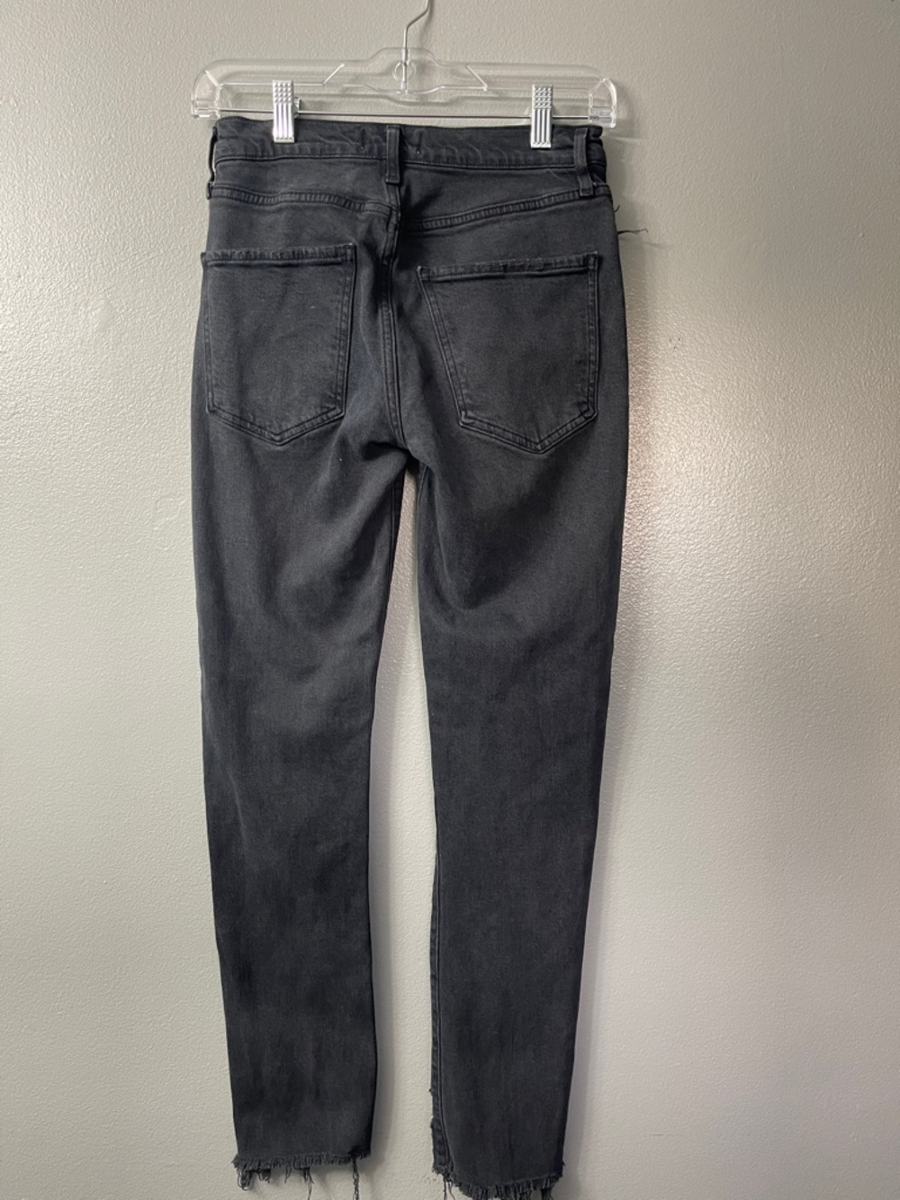 Agolde Toni raw hem washed black jeans 25 - Picture 8 of 8